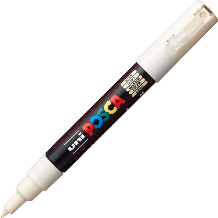 Actual product image Posca Extra Fine Marker PC-1M (Ivory (608), 0.70 mm, 1 x)