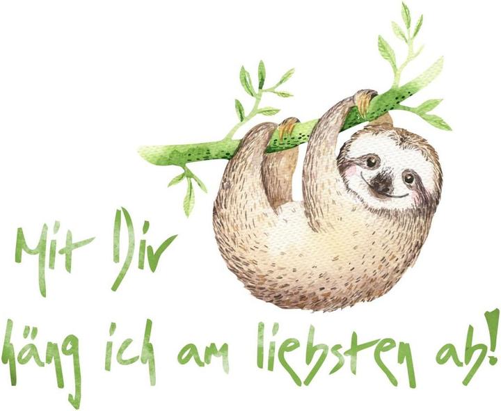 Produktbild Trenddeko Kvilis - Mit Dir häng ich am liebsten am liebsten ab (48 x 40 cm)