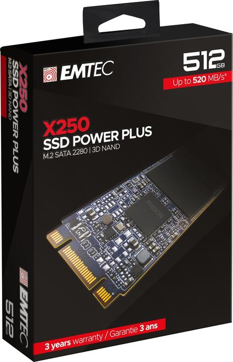 Produktbild Emtec Festplatten-SSD X250 512 GB M.2 2280 SATA III (ECSSD512GX250) (512 GB, M.2 2280)
