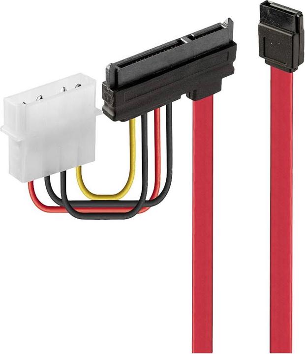 Produktbild Lindy SATA-Kabel interne Stromversorgung, 4-polig, SATA bis SATA Combo (W)