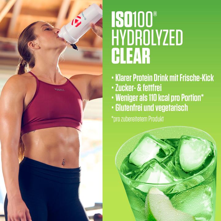 Actual product image Dymatize ISO100 Clear Whey (Green apple, 1 pcs., 900 g)