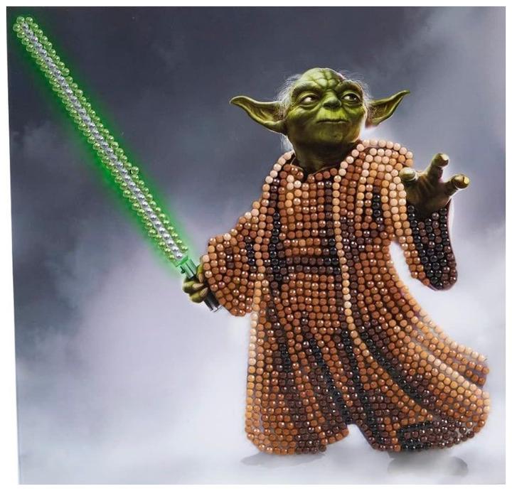 Actual product image Craft Buddy Yoda, Card 18x18cm Crystal Art
