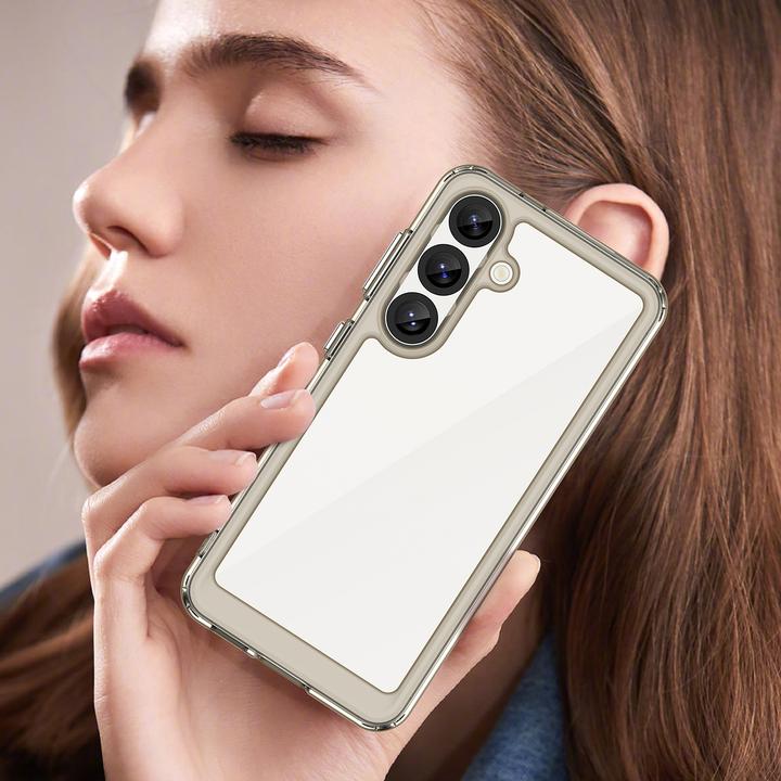 Actual product image Hurtel Outer Space Case for Samsung Galaxy S25 Edge Flexible Frame Cover - Translucent, Black (Samsung Galaxy S25 Edge)