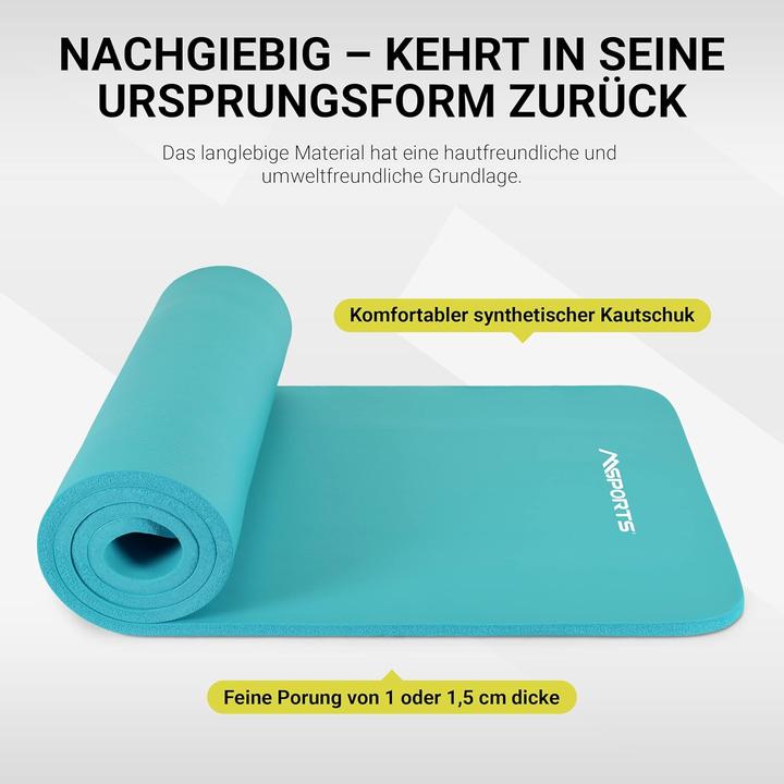 Produktbild Msports Gymnastikmatte mit Tragegurt (15 mm)