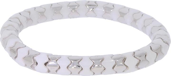 Pesavento Armband silber Keramik weiss WLUXB010 (5.50 cm, 925 Sterling Silber)