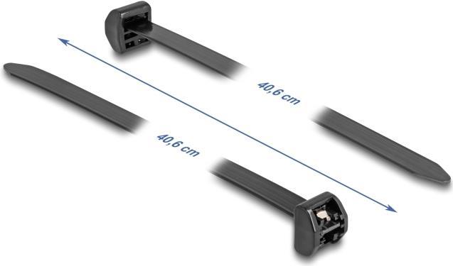 Produktbild Delock Kabelbinder mit Metallzunge L 406 x B 12,7 mm 10 Stüc (Metallkabelbinder, 406 mm, 10 Stk.)