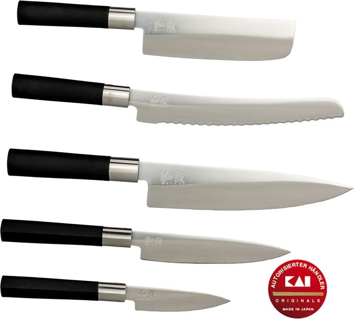 Produktbild Kai Wasabi Black - Messerset mit Magnetmesserhalter