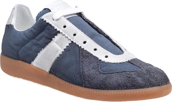 Actual product image Maison Martin Margiela Maison margiela sneakers replica in leather and fabric color blue/white (41)