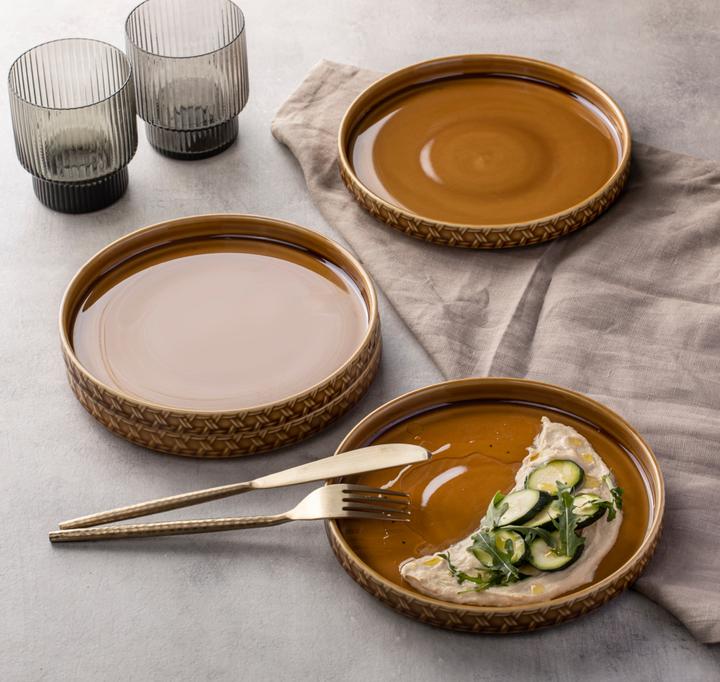 Actual product image Ladelle HEATH tapas plate caramel 20 x 2.5 cm 4 pcs (4 x, 2.50 cm)