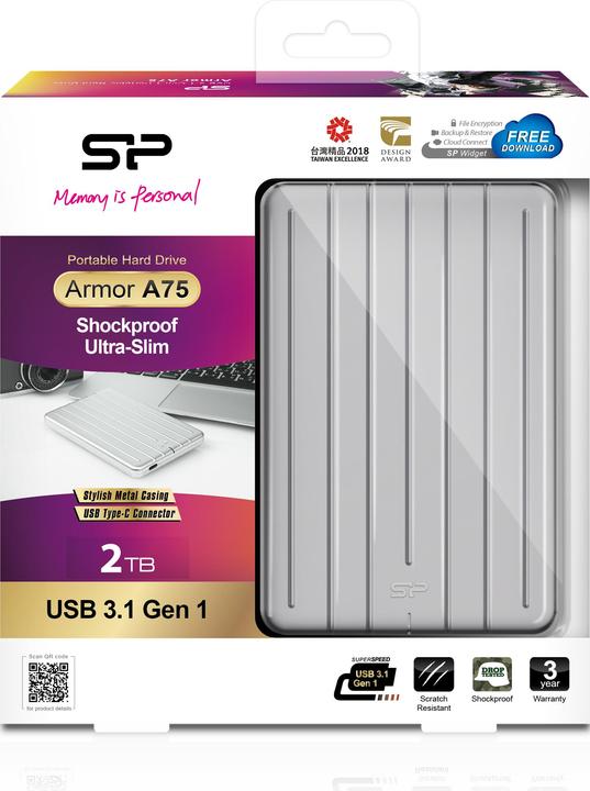 Actual product image Silicon Power Armor A75 USB 3.1 Gen 1, Type-C (2 TB)