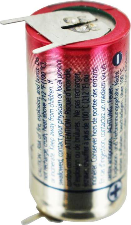 Actual product image AccuCell Batterie CR123A 3er Printanschluss 1er Print + / 2er Print - Kontakten (1 pcs., CR123A, 14500 mAh)