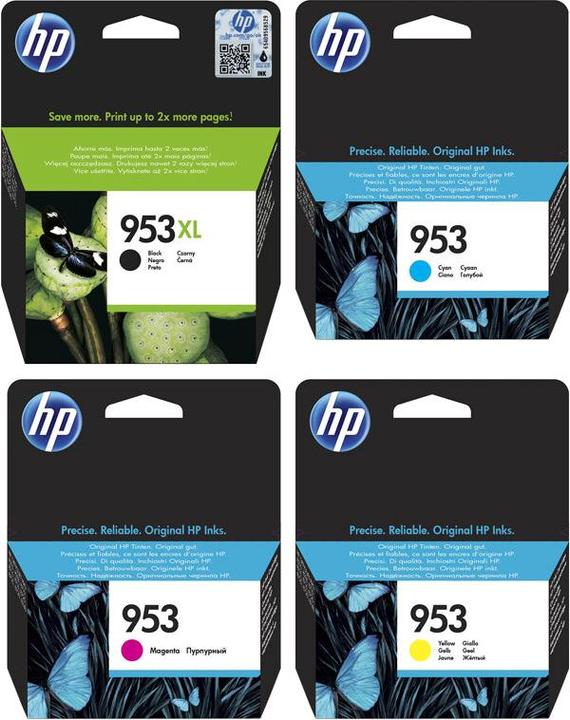 Actual product image HP Original 953XL + 953 Drucker Patronen OfficeJet Pro 8210 8218 8710 4er Set
