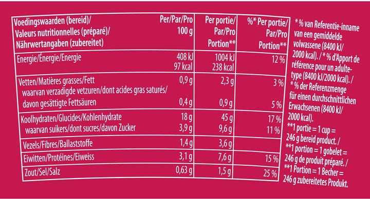 Nährwerte und Zutaten Knorr Pasta Snack Arrabbiata Becher, Instant Fertiggericht mit pikanter Sauce, in 5 Minuten zubereitet (80 g)