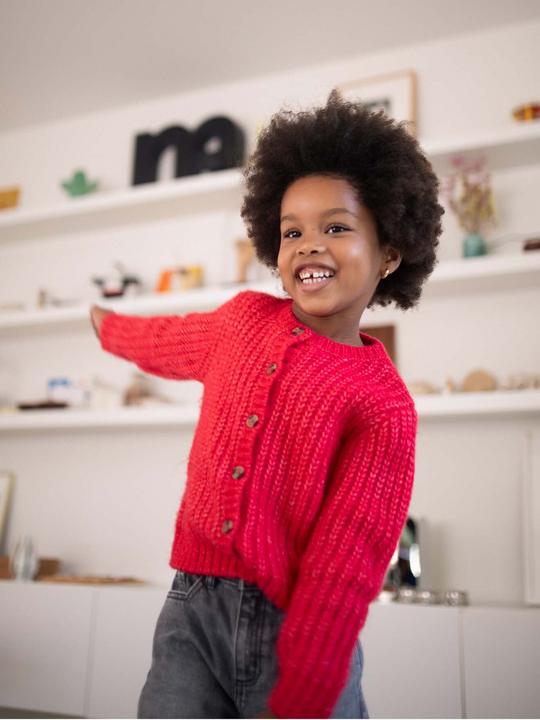 Produktbild Vertbaudet Flauschige Mädchen Strickjacke Oeko-Tex (104)