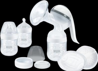 Actual product image NUK Nature Sense Breastfeeding Set with Temperature Control, for pumping, storing and feeding, white