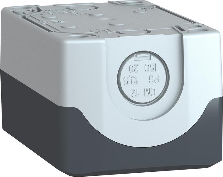 Produktbild Schneider Electric Tastergehäuse 22mm 2 Loch grau
