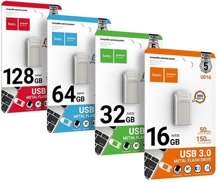 Image du produit Hoco Memory cards pendrive USB A + USB C UD16 32GB USB3.0 (32 Go, USB-A)