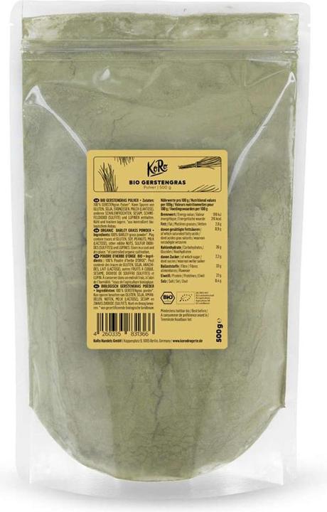 KoRo Bio Gerstengras Pulver (500g) (1 Stück, Pulver, 500 g)