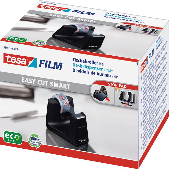Actual product image tesa EASY CUT SMART tape dispenser for tables, with anti-slip technology