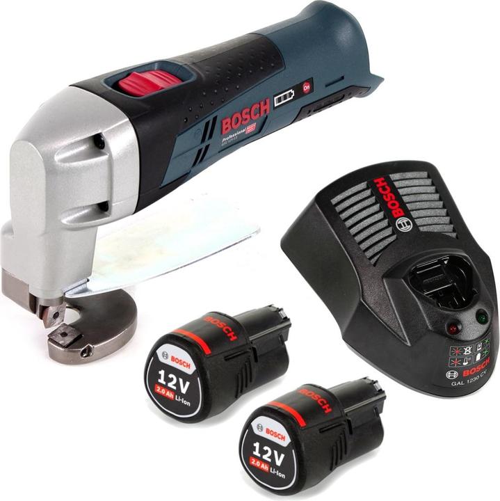 Image du produit Bosch Professional Bosch GSC 12 V-13 Cisaille à tôle sans fil L-Boxx ready + 2x 2,0Ah + chargeur