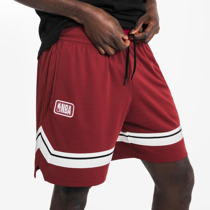 Actual product image Tarmak Men's/Women's Basketball Shorts SH 900 AD NBA - Red Burgundy (L)