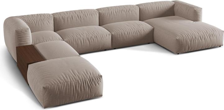 Actual product image Micadoni Modular Panoramic Left Corner Sofa, "Martina", 5 Seats, 406x280x75 Made in Europe (Sofa landscape)
