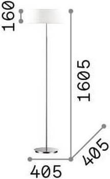 Immagine prodotto Ideal lux HILTON Lampada da terra E14 a 2 pieghe ⌀405mm Bianco 075488 (E14)
