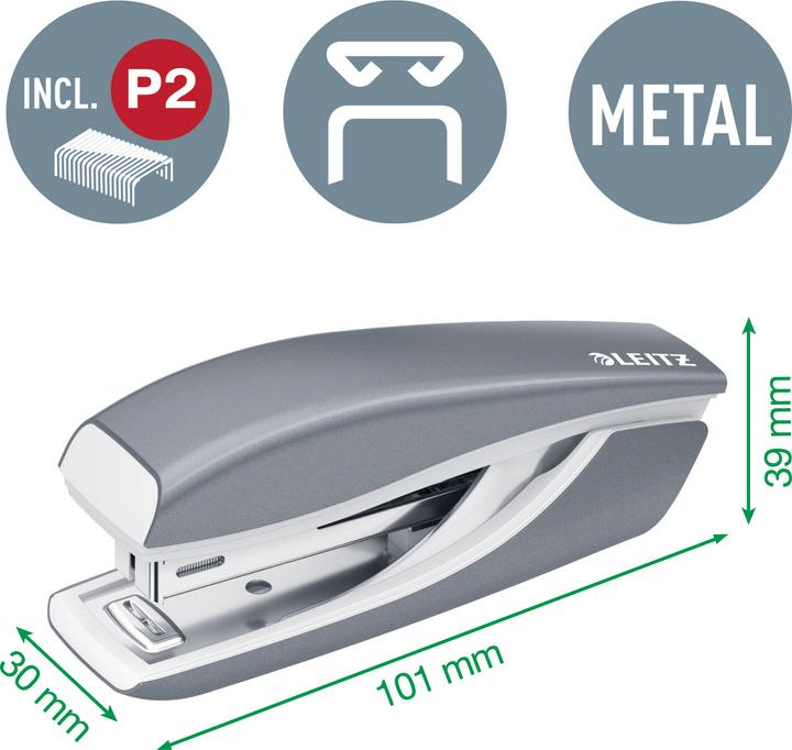 Image du produit Leitz Perforateur + agrafeuse WOW rouge métallisé