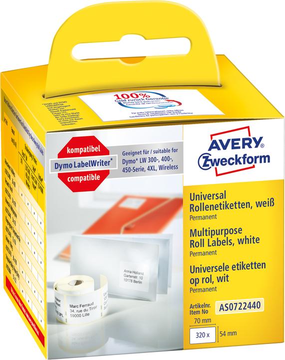 Actual product image Avery Roll labels