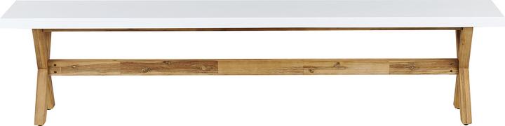 Produktbild Beliani Gartenmöbel Set Faserzement weiss 8-Sitzer 5-teilig OLBIA (200 cm)