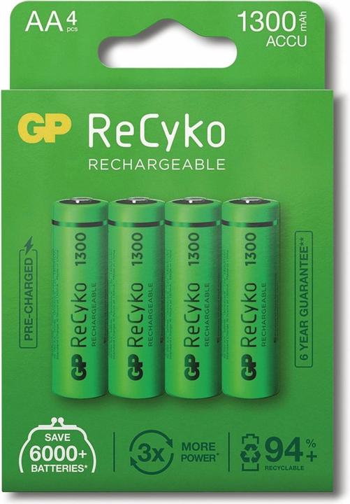 Image du produit GP Batteries ReCyko (4 pcs, AA, 1300 mAh)
