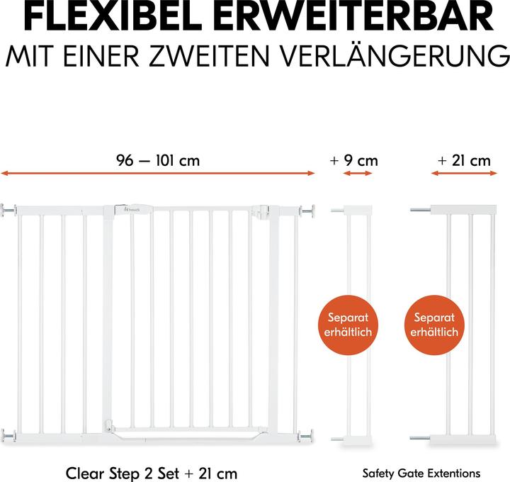Produktbild Hauck Clear Step Set 2 + 21 cm White (96 cm)