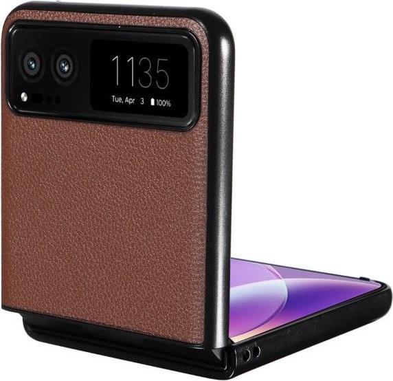 Actual product image MU Classic Litchi Leather Bookcover Series (Motorola Razr 40)