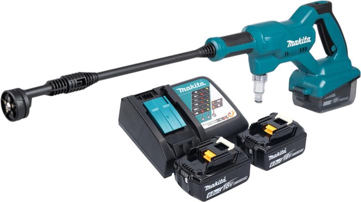 Image du produit Makita DHW 180 RG nettoyeur à pression sur batterie 18 V 24 bar + 2x batterie 6,0 Ah + chargeur (Fonctionnement sur batterie)