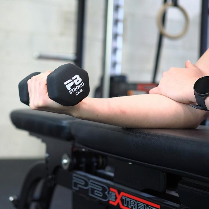 Produktbild Perform Better PB Strong Komplettset Gummi 120 kg (Men) (2 x 15 kg, 2 x 5 kg, 2 x 20 kg, 2 x 10 kg)