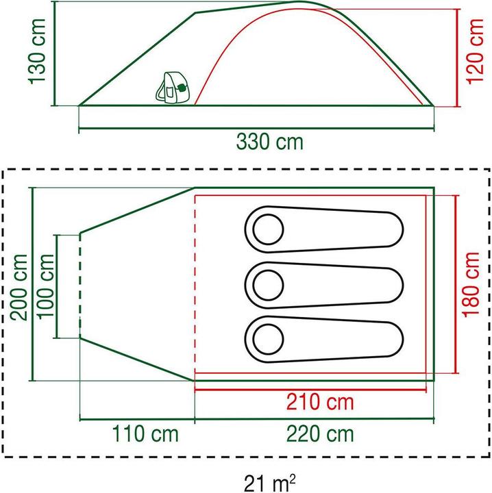 Productafbeelding Coleman Kobuk Vallei 3 Plus (Koepeltent, 5.10 kg, 3 personen)