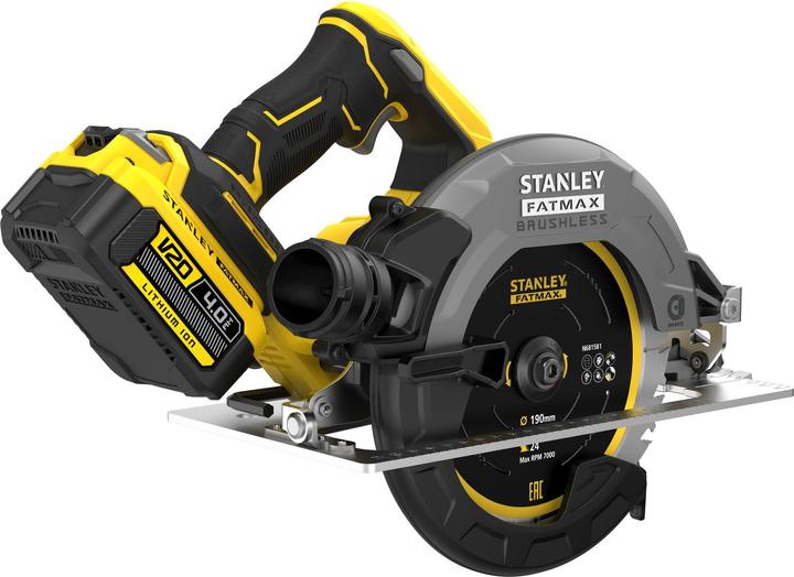 Image du produit Stanley Scie circulaire sans fil FatMax V20 SFMCS550M2K (18V, 4.0Ah, sans balai, profondeur de coupe sans