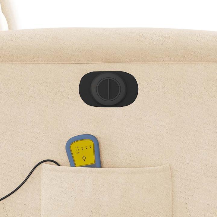 Actual product image VidaXL Massage chair stand-up aid electric Beige microfibre fabric