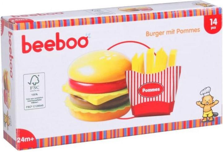 Beeboo Burger mit Pommes