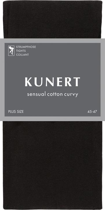 Image du produit Kunert Sensual Cotton Curvy Collant, couleur 007 noir, taille 47-49 (47 - 49)