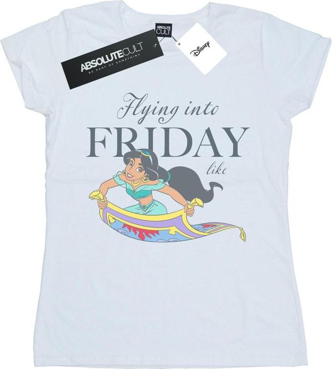Disney Princess Jasmine Flying Into Friday Like TShirt (M)