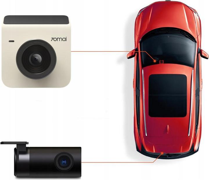 Immagine prodotto Xiaomi auto DVR 70MAI DASH CAM A400 QHD MIDRIVE A400 + RC09 bianco (Display integrato, WiFi, Accelerometro, Visione notturna)