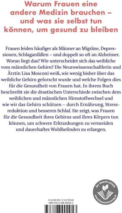 Image du produit Das weibliche Gehirn (Allemand, Jorunn Wissmann, Lisa Mosconi, Monika Niehaus, 2020)
