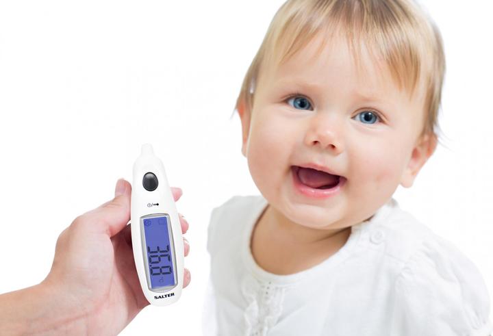 Actual product image Salter TE-150-EU Digital Clinical Thermometer Contact Thermometer White Ear Buttons (Ear)