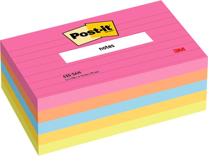 Immagine prodotto Post-it Note appiccicose foderata di Città del Capo (127 x 76 mm)