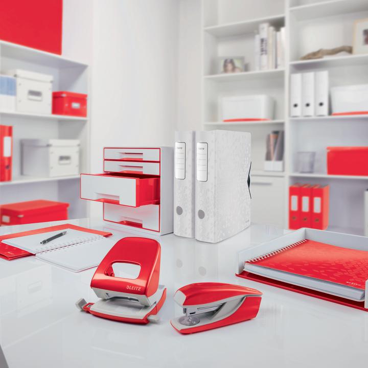 Image du produit Leitz Perforateur + agrafeuse WOW rouge métallisé