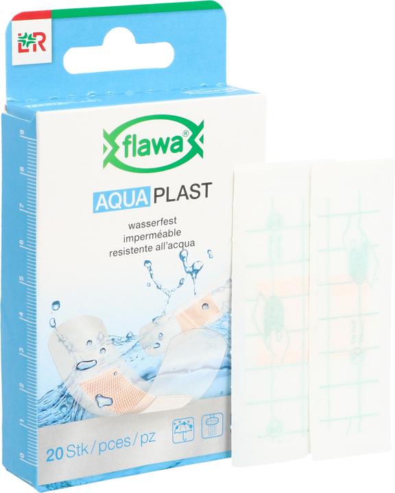 Actual product image Flawa Aqua Plast plaster strips waterproof 2 sizes 20 pcs (20 x)