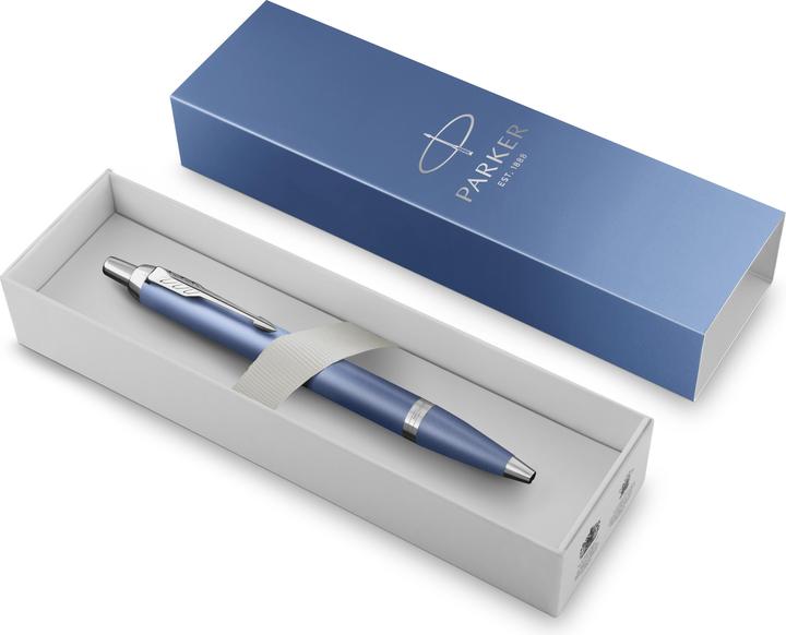 Actual product image Parker Pen IM Writing Rituals Blue GT Kugelschreiber (Blue with chrome trim, 1 x)