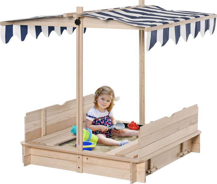 Outsunny Sandpit with adjustable roof
