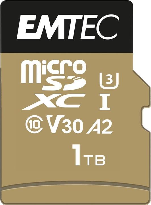 Actual product image Emtec mSD 1TB UHS-I U3 V30 A2 SpeedIN (1000 GB, microSDXC, U3, UHS-I)
